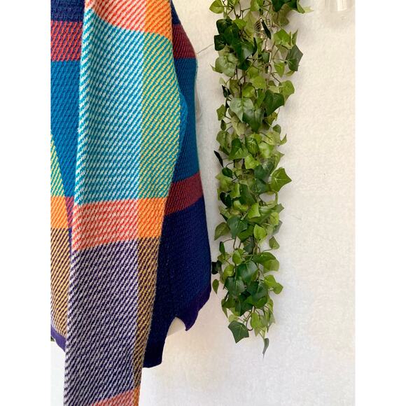 The Limited Purple Blue Orange Plaid Crew Neck Sweater Women’s size XS - Picture 11 of 12